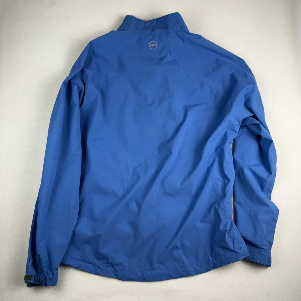 Peter Millar Mens Blue Quarter Zip Windbreaker Golf Pullover Jacket Large - Picture 2 of 6